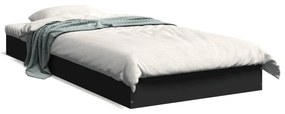 842078 vidaXL Cadru de pat, negru, 75x190 cm, lemn prelucrat