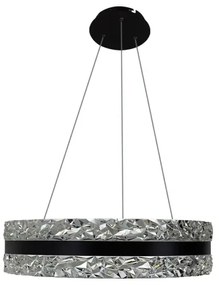 Lustră LED dimabilă pe cablu LED/80W/230V 3000-6500K negru + telecomandă