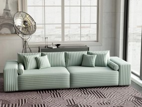 Canapea extensibilă dumonde cu ladă de depozitare si sezut confortabil din spuma high-density, Marbela Ambience Mint XXL 295x100 cm