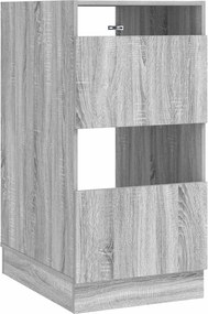 vidaXL Dulap de rufe cu depozitare cu ușă Gri Sonoma Lemn compozit