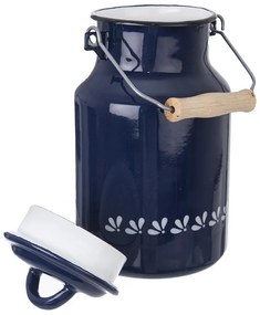 Bidon emailat pentru lapte ALBASTRU CU IMPRIMEU, 2 L