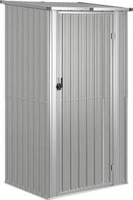 vidaXL Șopron de grădină, gri, 118,5x97x209,5 cm, oțel zincat