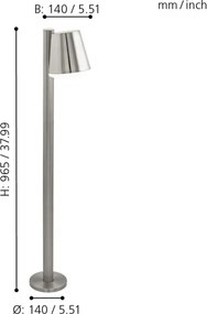 Eglo 33563 - Lampă de exterior LED dimabilă CALDIERO-C, 1xE27/9W/230V, IP44