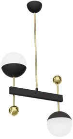 Lustră pe tijă Jupiter 1986 DEGO 2xG9/10W/230V negru/auriu