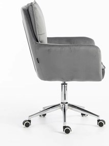 HR250K Scaun Catifea Grafit Bază Cromata