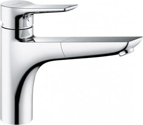 Baterie bucatarie cu dus extractibil Kludi Mix crom pentru presiune scazuta cu maner plin