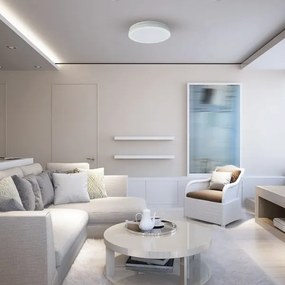 Plafonieră LED pentru baie MARLON, 36 W, 230 V, Ø 30 cm, IP54, albă