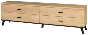 Comodă Juha 6 (stejar lefkas + negru). 1087632