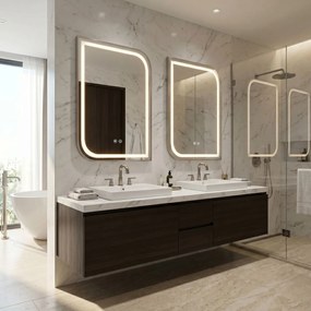 Oglindă LED ZONE 70x50 BRUSH NICKEL