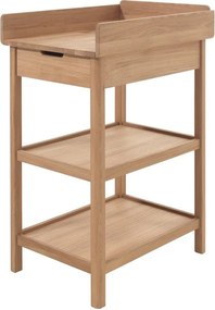 Masă de înfășat în culoare naturală din lemn de stejar cu masă de schimbat Forrest – Vipack