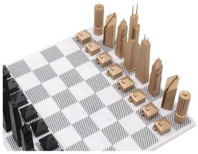Joc de sah Skyline Chicago Luxury Bronze Marble