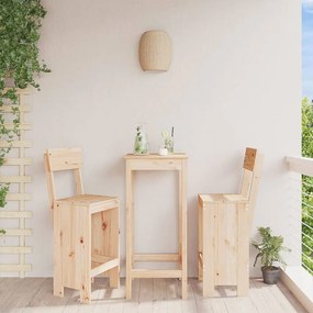 vidaXL Taburete de bar, 2 buc., 40x48,5x115,5 cm, lemn masiv de pin