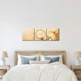 Tablou - Flori (cu ceas) (90x30 cm)