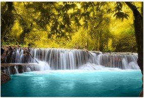 Tablou - Cascadă, cu culori strălucitoare (90x60 cm)