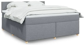 vidaXL Pat continental, gri deschis, 180x200 cm, material textil