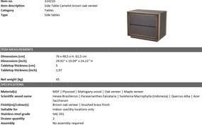 Noptiera design elegant LUX Camelot, maro 114210 HZ