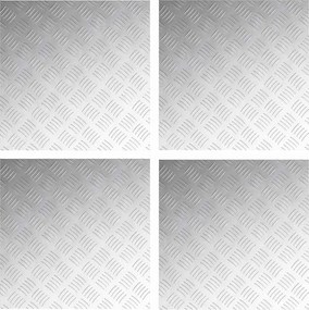 vidaXL Trepte Pătrat 4 pcs Argintiu 50 x 50 cm Aluminiu