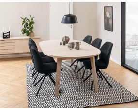 Masă de dining rotundă extensibilă cu blat cu aspect de lemn de stejar ø 120 cm A-Line – Actona