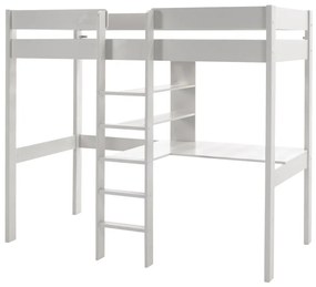 Pat copii PINO LOFT FĂRĂ CANAPEA EXTENSIBILĂ 90 X 200 CM ALB