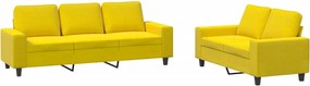 vidaXL Set de canapele, 2 piese, galben deschis, textil