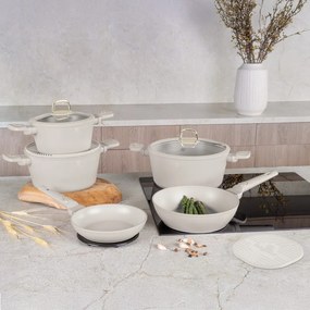 Set oale si tigai cu capace 10 piese Sahara Berlinger Haus BH 8080NN, potrivite si pentru inductie