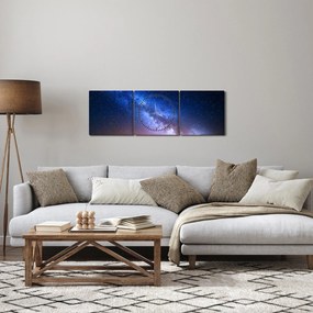 Tablou -Frumusețea stelelor de noapte (cu ceas) (90x30 cm)
