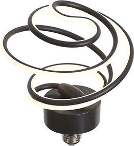 Bec decorativ LED E27 negru spiralat 6W 370 lm 3000K