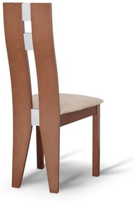 Scaun lemn, cireş/material bej, BONA NEW