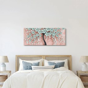 Tablou - Flori albastre în pastel (120x50 cm)