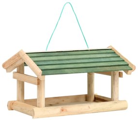 vidaXL Hrănitor de păsări, 35x29,5x21 cm, lemn masiv