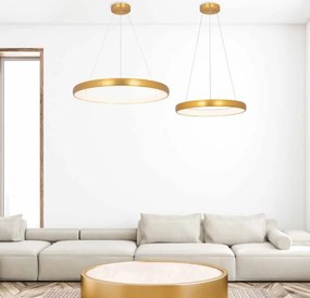 Lustra LED design modern circular Ring 80cm, Brushed Gold Matt