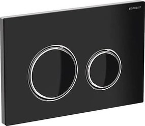 Geberit Plăcuță de acționare Sigma50 24,6x16,4 cm negru/crom lucios - 115.884.SJ.1