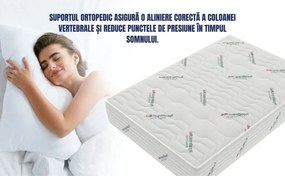 Saltea Model S8, Arcuri Bonnell, Ortopedica, Inaltime 25 cm, Husa tratament antialergic - 180x200cm