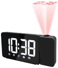 Ceas deșteptător radio cu afișaj LED și proiector 1xCR2032/5V Solight CA04