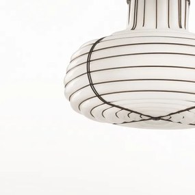 Lustră pe cablu SIRU CHAPEAU 2xE14/40W/230V crom/alb sticlă venețiană