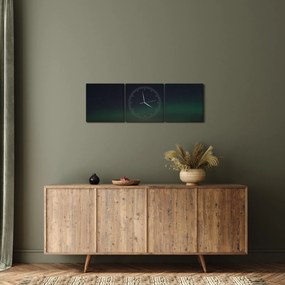 Tablou cu aurora borealis (cu ceas) (90x30 cm)
