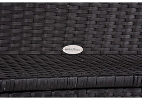 Bancă de grădină neagră din ratan artificial Ferrara – Garden Pleasure