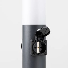Brilagi Lampă de exterior NOVA cu 2 prize SCHUKO, 1xE27/15W/230V, 40 cm, IP44, antracit