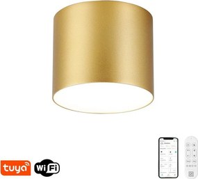 Immax NEO 07317L - LED dimabil plafonieră RONDATE 18W/230V 11,5cm Wi-Fi Tuya auriu