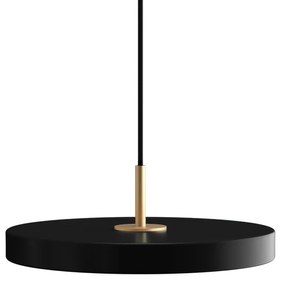 Lustră neagră LED cu intensitate reglabilă cu abajur din metal ø 31 cm Asteria Plus Mini – UMAGE