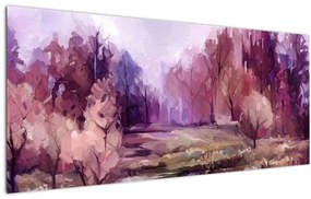 Tablou - Peisaj de toamnă - pictură (120x50 cm)