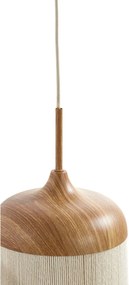 Lustră în culoare naturală cu abajur textil Dania – Light &amp; Living