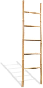 vidaXL Scară pentru prosoape cu 5 trepte, bambus, 150 cm