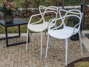 Scaun de masa KATO din plastic, verde salvie