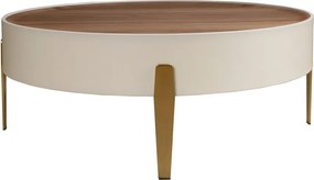Masuta de cafea design LUX Walnut-Bej
