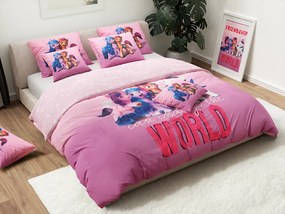 Set lenjerie de pat roz MY LITTLE PONY FRIENDSHIP + cearceaf din Jersey 90x200cm