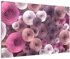 Tablou abstract a florii de trandafir (90x60 cm)