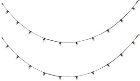 Ghirlandă luminoasă neagră conectabilă cu priză 10m, incl. 20 becuri E27 P45, IP64 - Lubber