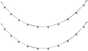 Ghirlandă luminoasă neagră conectabilă cu ștecher 10m incl. E27 P45 20 de lumini IP44 - Lubber