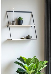 Raft de perete Bern, oțel, pin 50x21x52 cm